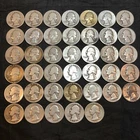ALL 1938 P WASHINGTON QUARTER FULL ROLL $10 FACE VALUE 40 COINS SILVER 90%  #20S