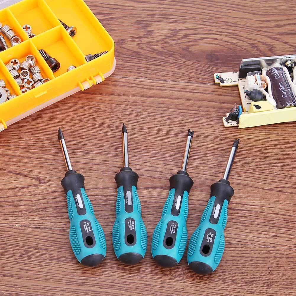 4pcs U Shape Screwdriver Set Multifunction CR V Screw Driver Hand Tool