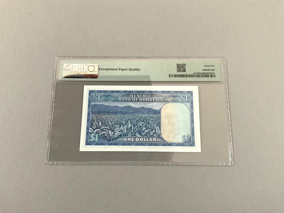 Rhodesia 1 Dollar P-34c* *Replacement* 1978 PMG 65 EPQ - Image 4 of 4