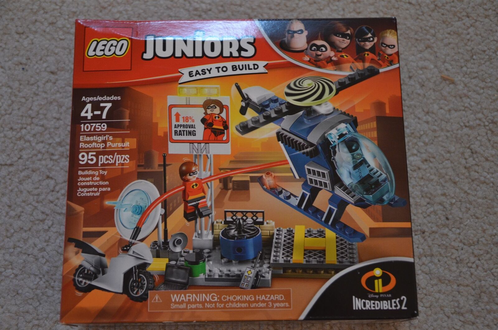 LEGO Juniors 10759 The Incredibles Elastigirl's Rooftop Pursuit set NEW 