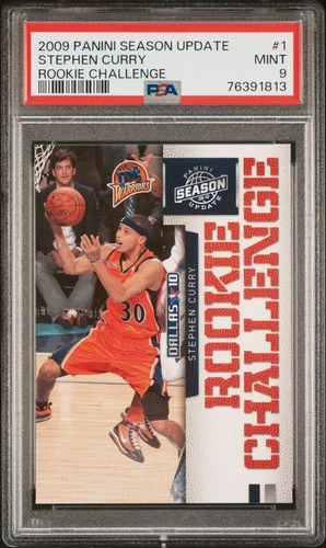 2009 Panini Season Update Basketball #1 Stephen Curry Rookie Challenge PSA 9