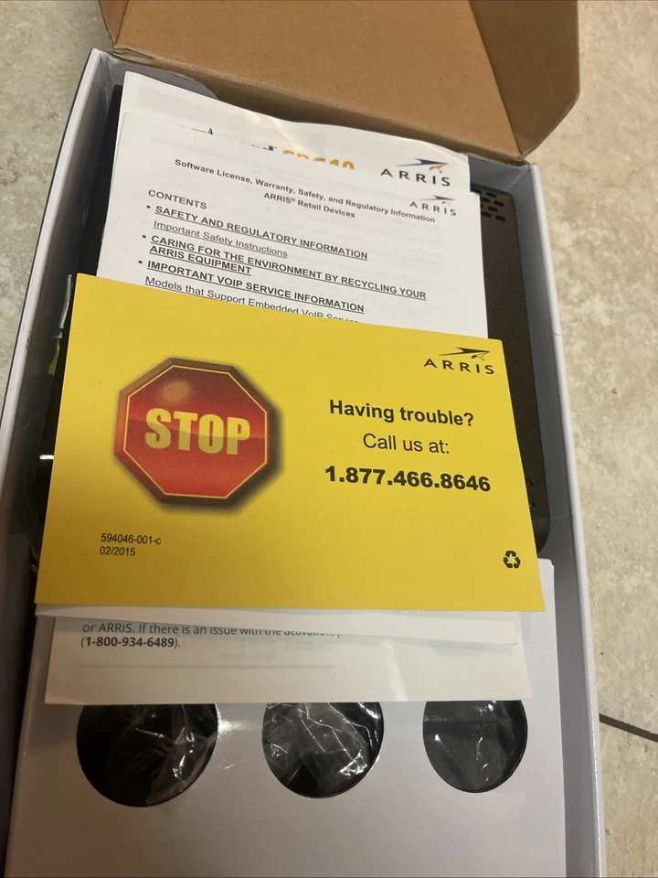 ARRIS SURFboard SBG10 Dual Band AC1600 Docsis 3 WIFI Cable Modem & Router In One - Image 3 of 3