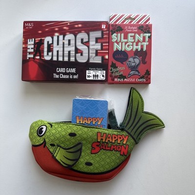 Happy Salmon Kartenspiel - NEU plus The Chase Kartenspiel und Stille Nacht Kartenspiel