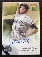 MIKE NIKORAK 2015 Bowman's Best #B15-MN Rookie Card RC AUTO MLB Colorado Rockies. rookie card picture