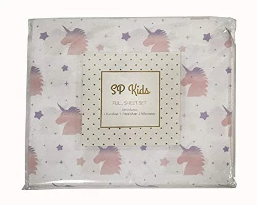 Juego de sábanas 3 piezas tamaño doble para niños, unicornio ombre  Foto 3 de 3
