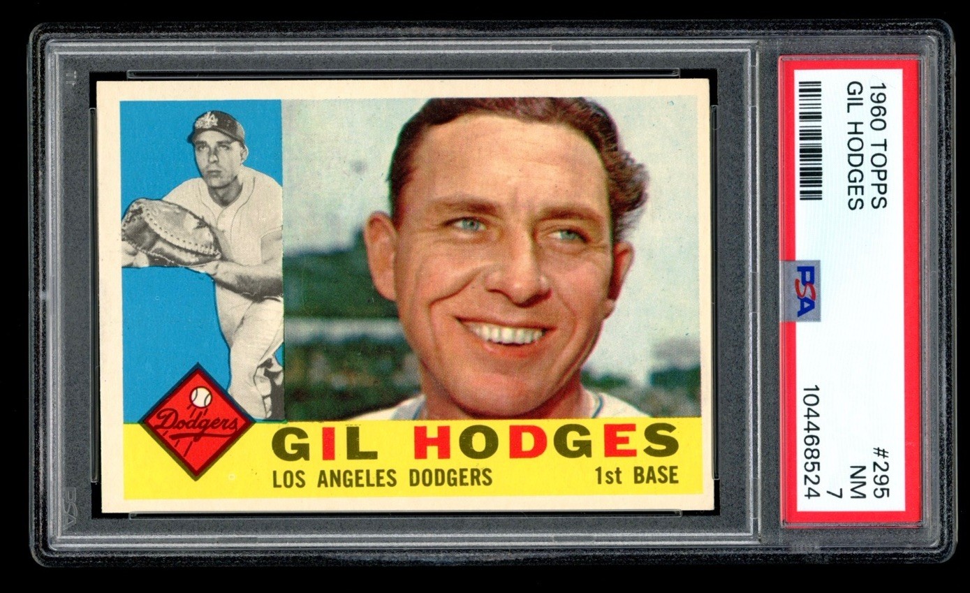 1960 Topps Gil Hodges #295 Los Angeles Dodgers PSA 7 Sharp HOF