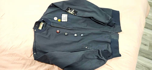 Mens PUNK Work Jacket. Homemade with Patches. Size XL. DIY hardcore vintage - product listing photo