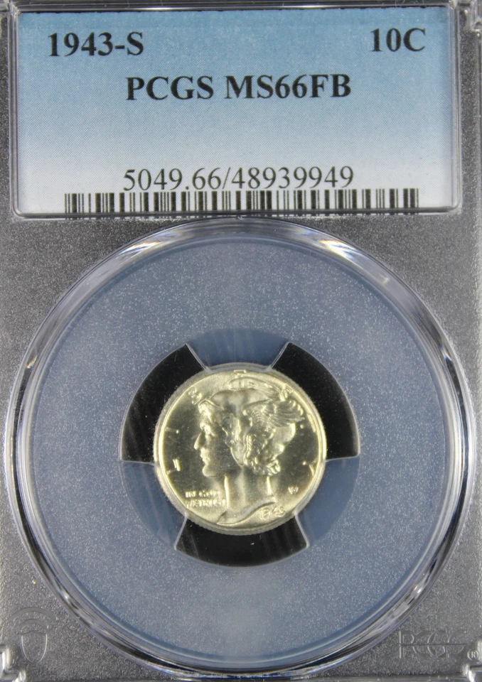 1943-S MS66FB Mercury Dime, PCGS 48939949 - Image 3 of 4