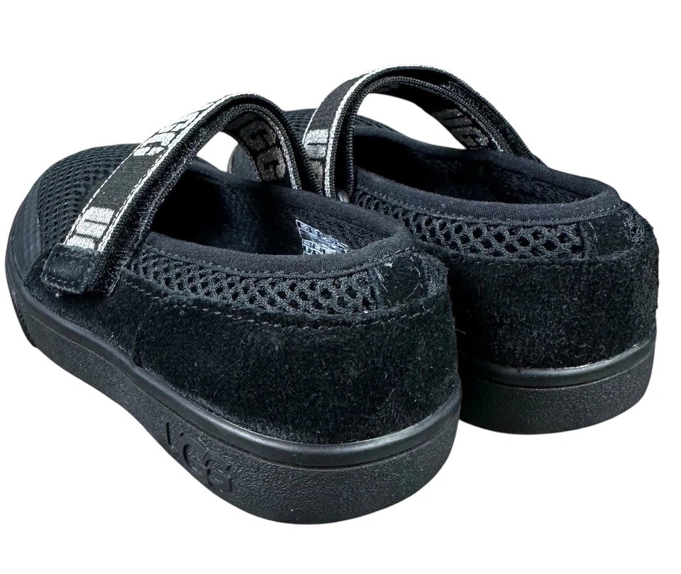 Zapatos Mary Jane UGG Rennon de malla de gamuza negra para niñas pequeñas talla 8 Foto 3 de 4