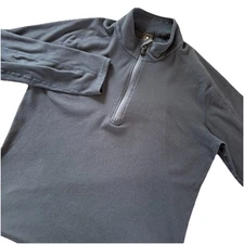 Eastern Mountain Sports EMS Women’s Sz Medium Gray-Blue Fleece Polartec 1/4 Zip