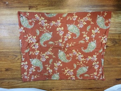 Pottery Barn Florence Pillow 1  Sham Red Green Floral Paisley 