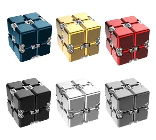 Metal Infinity Cube Stress Relief Toy - Picture 4 of 20