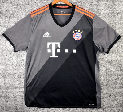 Adidas Bayern Munich 2016 2017 Away Jersey Grey Kit Shirt AZ4656