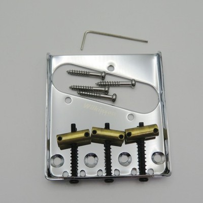 Wilkinson WOT01 Brass Saddles Chrome Vintage Bridge for TL Electric Guitar