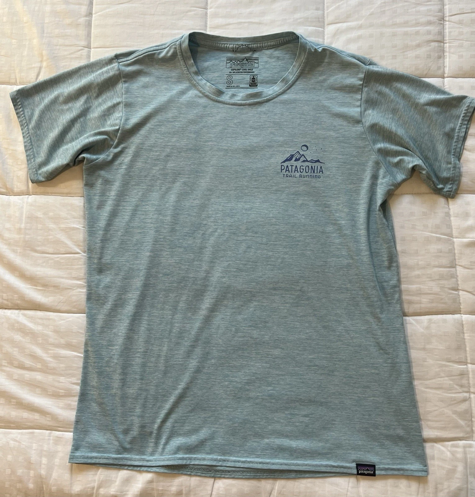 Patagonia Capilene Cool Daily T shirt Women Small Blue Quick dry Tee For Summer
