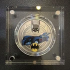 2021 Niue Batman Batmobile 1989  1 oz Silver Colored Antiqued Coin FBOX