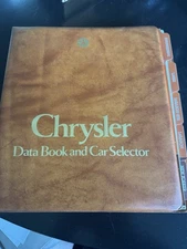 1986 Chrysler Data Book And Car selector