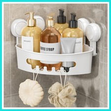 Corner Shower Caddy Suction Cup, Shower Caddy Basket Powerful Suction Bathroo...