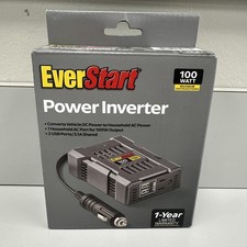 EverStart 100W Vehicle Power Inverter Converter DC/AC 12v to 110v 2 USB Ports