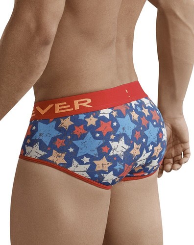 Clever Moda “Rock Star” Microfiber Brief - Multicolor Star Print - XL (34-36) - Picture 8 of 12