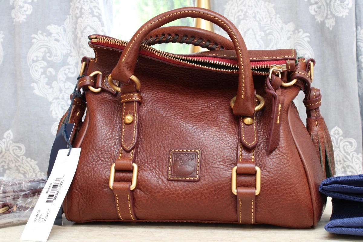 Dooney & Bourke Florentine Micro Satchel Chestnut Leather Handbag