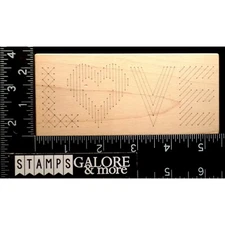STAMPA ROSA RUBBER STAMPS I81-4 SKETCHED LINES WORD LOVE VALENTINES #2699