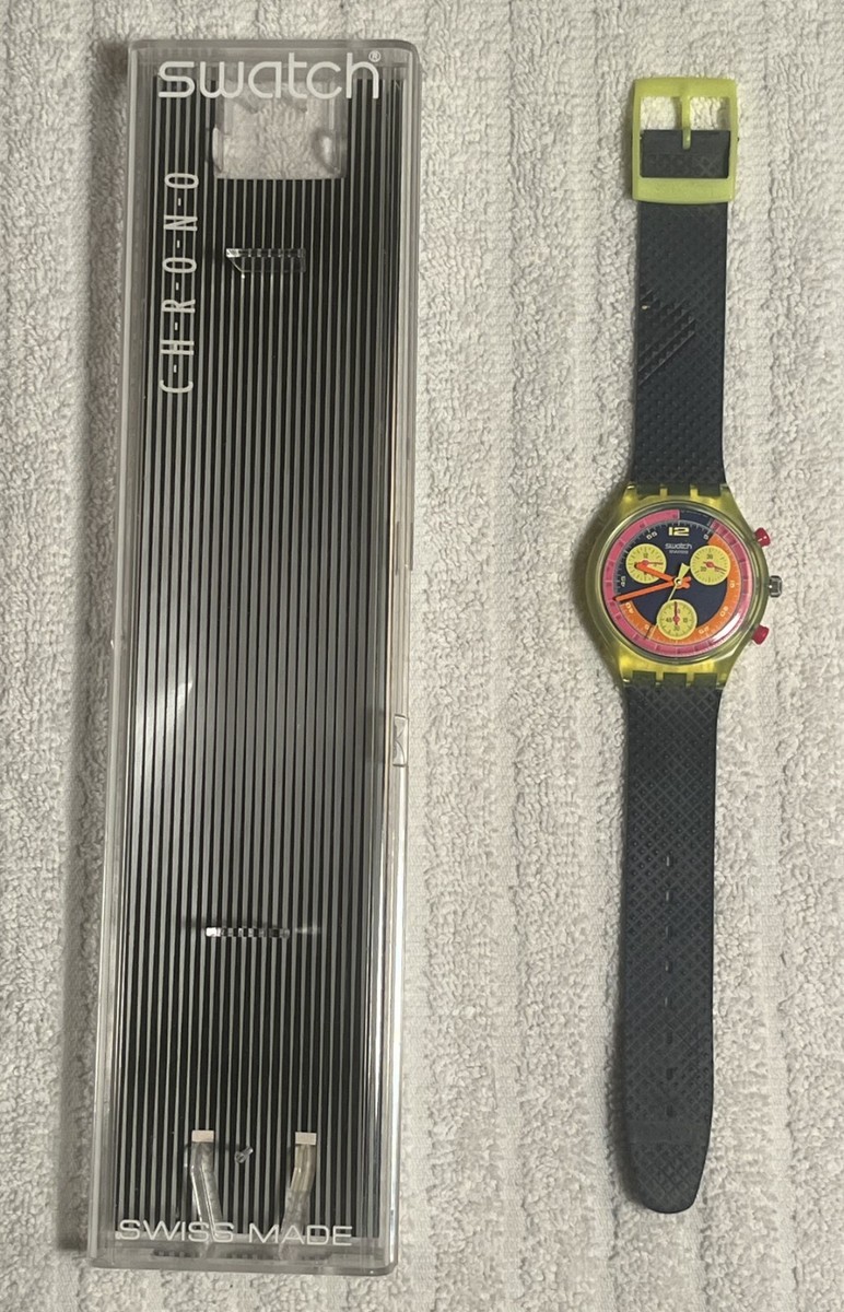 未使用 SWATCH CHRONO SCJ101 Grand Prix 1991 Vintage Swatch Watch Grand Prix SCJ101 1991 (Chrono function