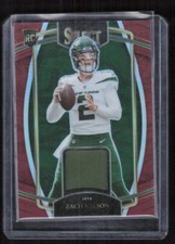 2021 Panini Select Zach Wilson Rookie Swatches Red Jersey Relic 