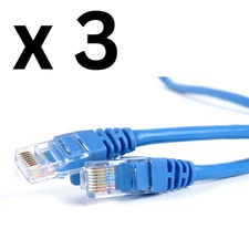 3 x 3Feet RJ45 Cat5e  Ethernet Straight-Through Patch Network Cable 3 Pack