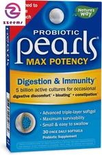 Probiotic Pearls Max Potency for Men and Women, Digestive and Immune Health Supp