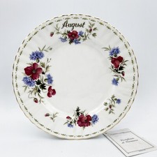 Piatto da dolce per frutta Royal Albert con mese inglese piattino Agosto 21 cm
