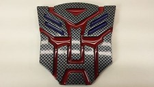 Carbon Red 3d Autobot 4 Inch Transformers Emblem Badge Decal Car Stickers Truck Carbon Red 3d Autobot 4 Inch Transformers Emblem Badge Decal Car Stickers Truck
