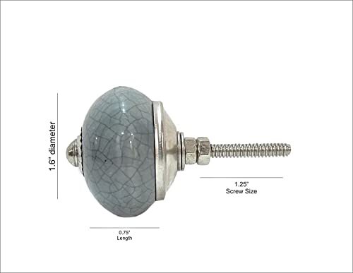 Eleet Assorted Ceramic Cabinet Knobs - Grey & White Ceramic Knobs Set ...