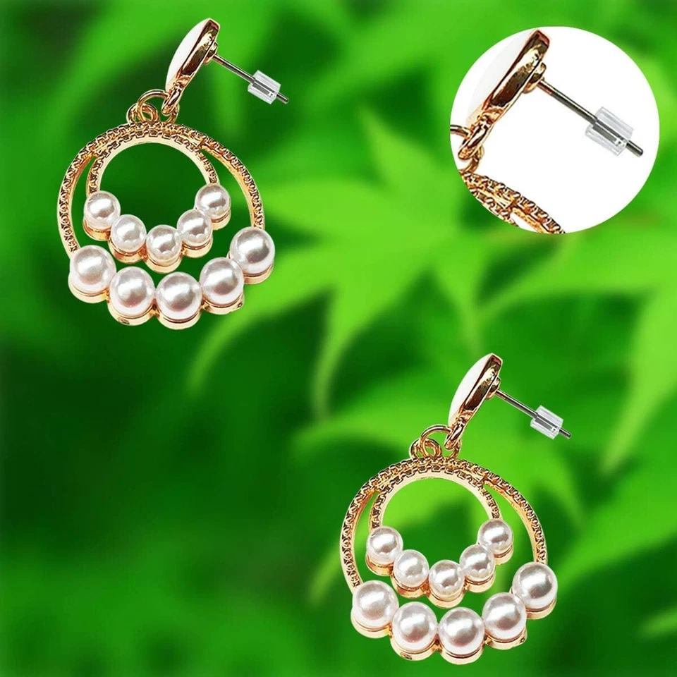 1000 Piezas Pendientes Traseros Goma Pendiente Trasero - Silicona Pendiente Trasero Suave Transparente Foto 4 de 4