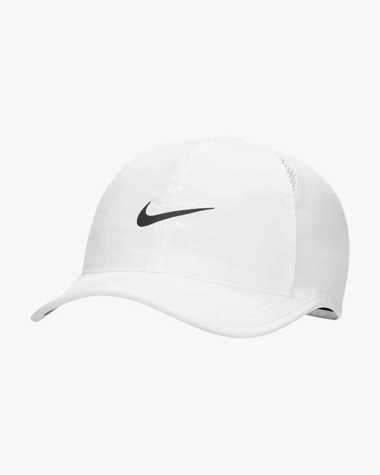 Nike Dri FIT Club Unstructured Featherlight Cap White Black L/XL Hat FB5682 100