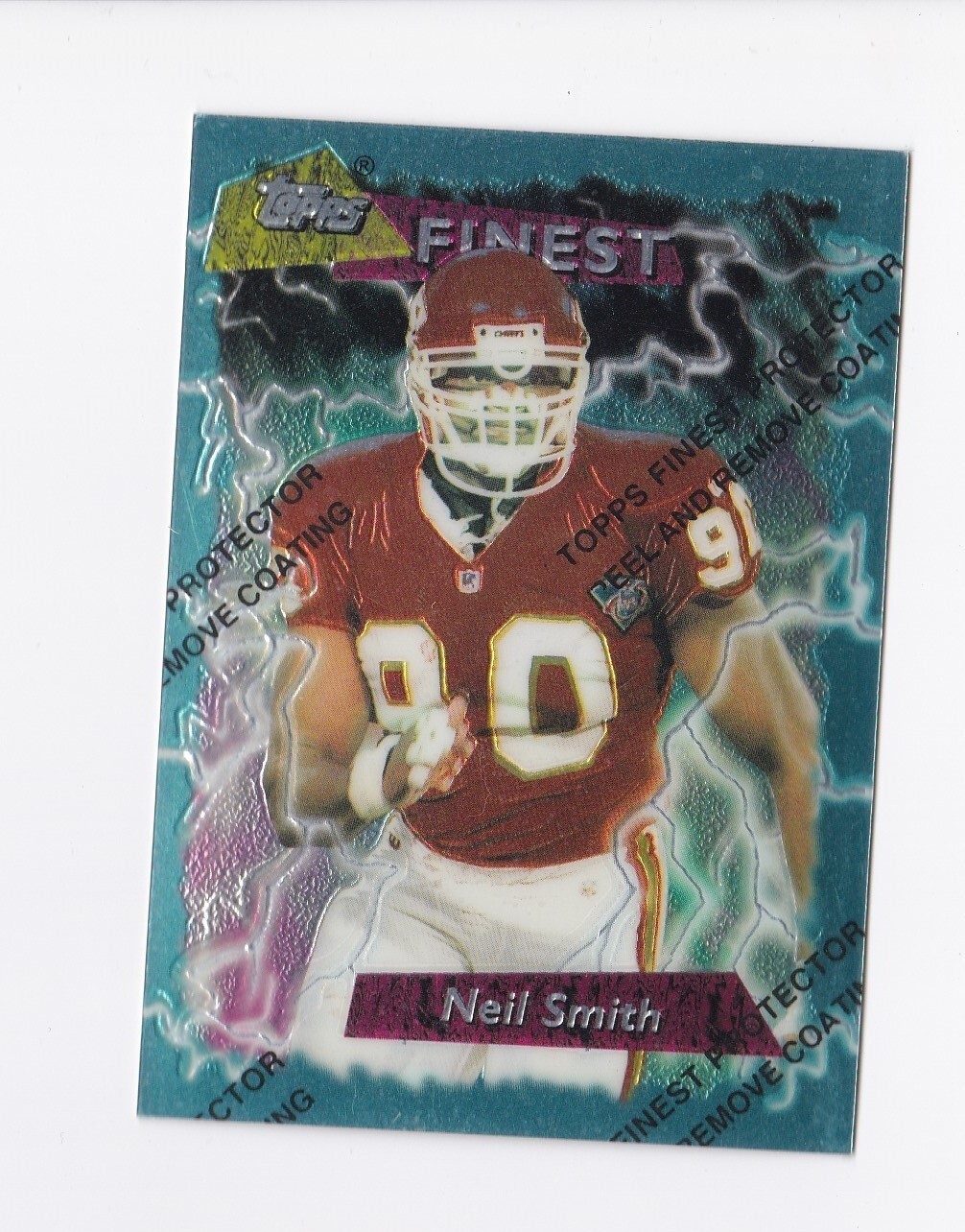 Neil Smith 1995 Topps Finest Chiefs #7 NU Husker Football
