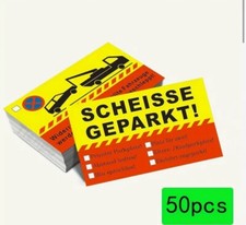 50PCS GERMAN YOU SUCK AT PARKING Bad Cards Fake Ticket Prank Joke Gag Gift