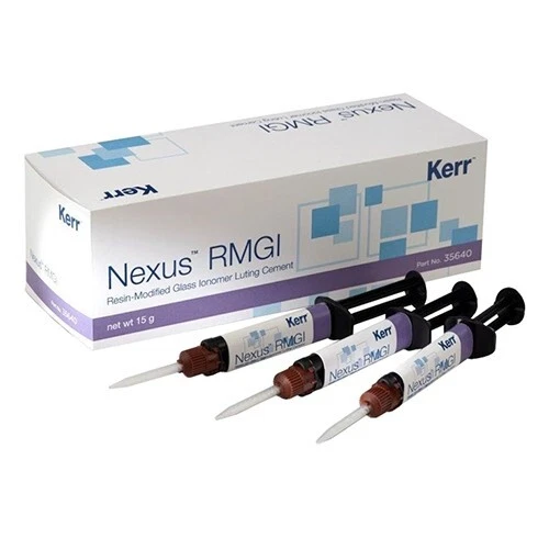 Kerr Dental Nexus RMGI Luting Cement 5g Automix Syringe BULK 3pk 35640 Auth Dist