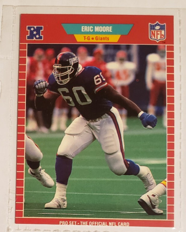 1989 Pro Set Card #279 Eric Moore T/G New York Giants     ***40% OFF 2+ Cards