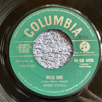 BOBBY RYDELL 45rpm ''Little Bitty Girl'' and ''Wild One'' -COLUMBIA 45-DB 4429