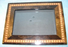 ARGENTO SC Inlay Wood Veneer Picture Frame; Table Top Easel; Felt Back; 8" x 6"