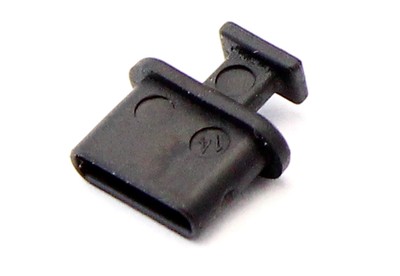 Schutz Stecker (Staub/Schmutz) für USB C-Buchse, mit Griff, schwarz, 2 Stück