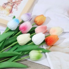 Tulip Flower 5 PCS Bouquet Artificial Lifelik Wedding Home Festival Decor Gift