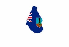 Sticker flag map banner car motorcycle water resist country montserrat montserat