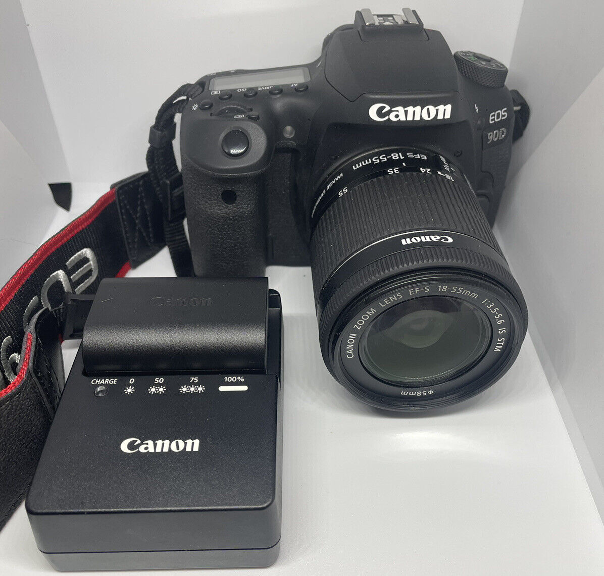 Canon EOS 90D 32.5MP DSLR Camera - Black (with EFS 18-55mm f Canon EOS 90D 32.5MP DSLR Camera - Black (with EFS 18-55mm f