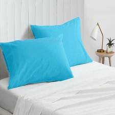 1000TC OR 1200TC Egyptian Cotton Awesome Pillow Case Set Queen/King Aqua Blue
