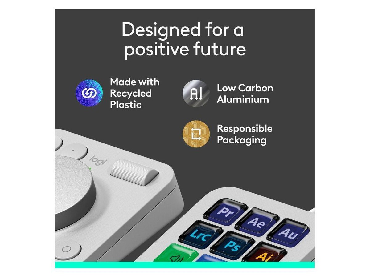 Logitech MX Creative Console Keypad & Dial Pale Gray Logitech MX Creative Console Keypad & Dial Pale Gray