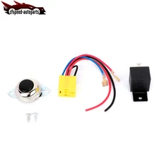 4-Pin Horn Relay Pre-Wired Quick Connect Plug/Socket & Button Wiring Kit 30A/12V