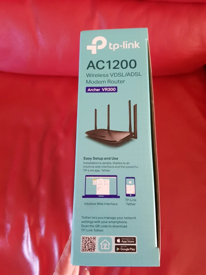 TP-LINK AC1200 WIRELESS VDSL/ADSL Modem Router ARCHER VR300 NBN 4 Antennas NIB - Image 3 of 4
