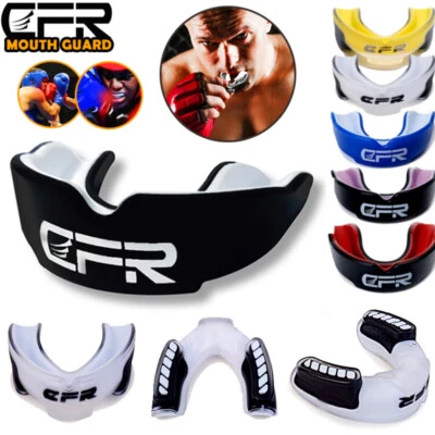 CFR Adults Boxing Mouth Guard Teeth Protector MMA Sports Mouthpiece With Case Q
